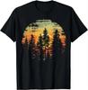 Nature Lover's Tee - Forest & Sunset T Shirt Women Unisex Clothing Graphic T Shirts Camisas Streetwear Vintage T Shirt Tops
