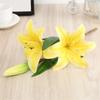 Ornament Desktop Home  Decor Two Flowers and One Bud Artificial Plants Fake Lily Artificial Flower