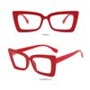 Women Anti Blue Light Clear Glasses Unisex Square Frame Vintage Cat Eye Glasses Transparent Computer Goggles Office Eyeglasses