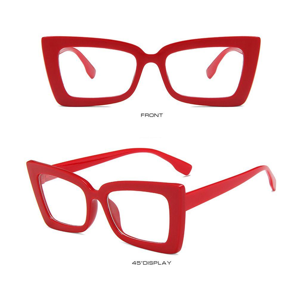 Women Anti Blue Light Clear Glasses Unisex Square Frame Vintage Cat Eye Glasses Transparent Computer Goggles Office Eyeglasses