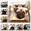 Cute Pugs 3D Printed Bedding Set 3PCS Duvet Cover & Pillowcase(s) Gift