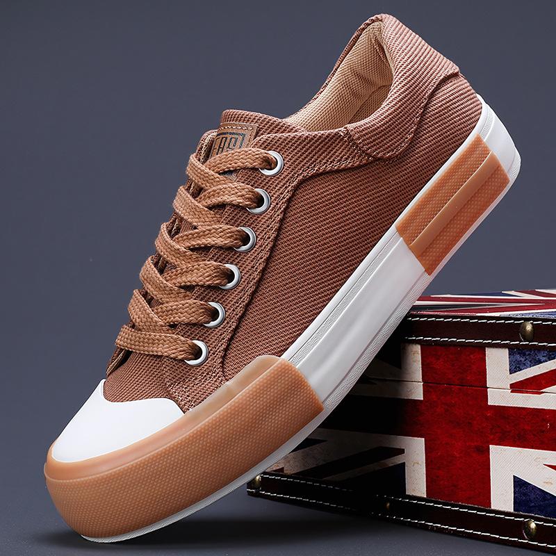 Мужские парусиновые туфли повседневные на шнуровке кроссовки летняя мода дышащие вулканизированные туфли резиновые балетки уличные осенние повседневные мужские туфли