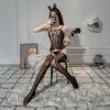 Сексуальное нижнее белье женское сексуальное соблазнение барная девушка вертикальная полоска промежность головной убор колготки чулки пижамный комплект