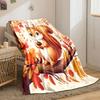 Cute Squirrel with Autumn Leaves print blanket soft and cozy perfect for the living room bed sofa or a nap,gift