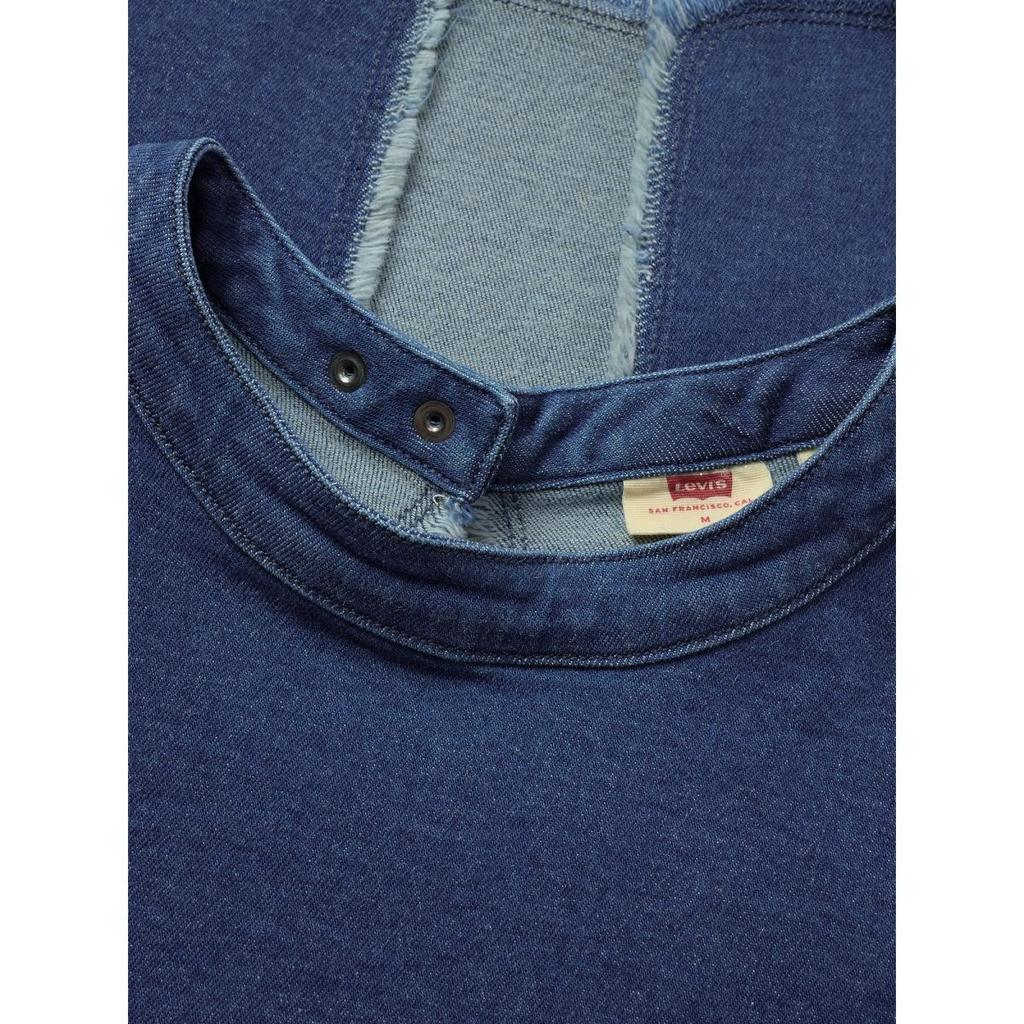 Levis Повседневный Удобный Однотонный Джинсовый Жилет с Круглым Вырезом Женский Жилеты 003U2-0000