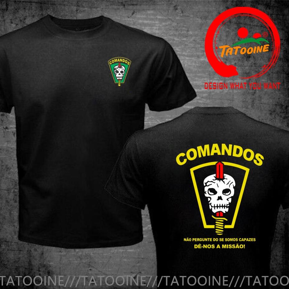 Funny Design Excercito Brazil Skeleton Special Forces Army 1st Commando Action Battalion Shirt Unisex Fashion Trendy Casual Clothi