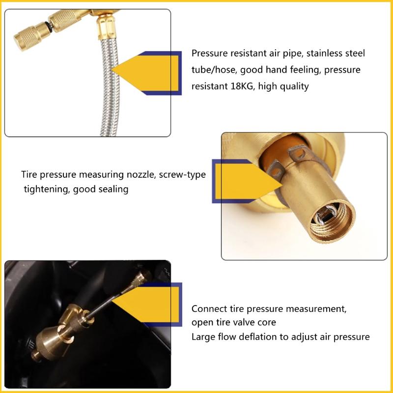 Rapid Tire Deflator with for Valve Caps for Valve Cores & Precision Release Button Quickly Deflate 4x4 Off Road Tires