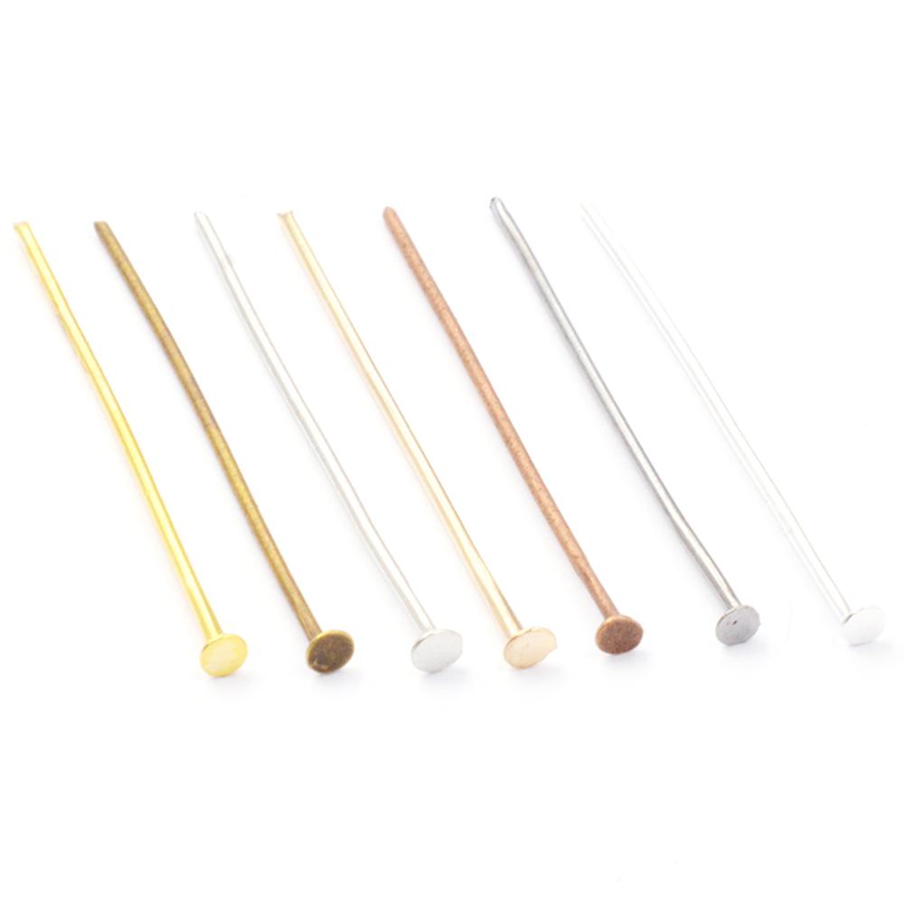 Flat Head Eye Pin Needles Beads Supplies for Jewelry Making Bracelet Accessories Earring Diy
