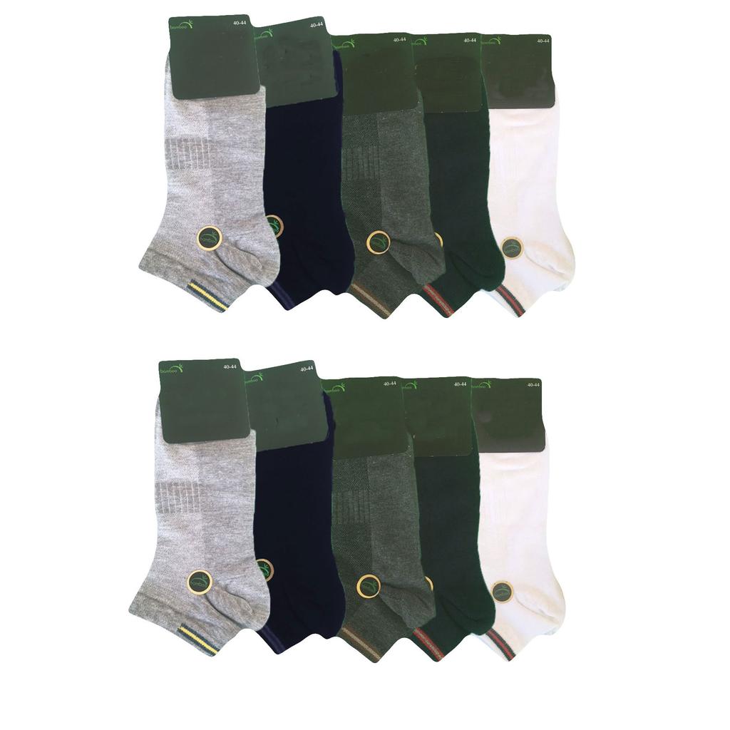 10 шт., мужские бесшовные бамбуковые носки, хлопковые нескользящие спортивные носки