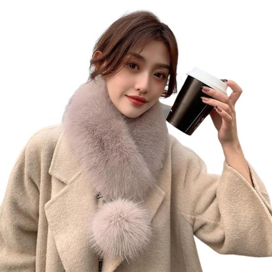 Утолщенный шарф из искусственного меха, классический дышащий незамерзающий воротник зимнего пальто