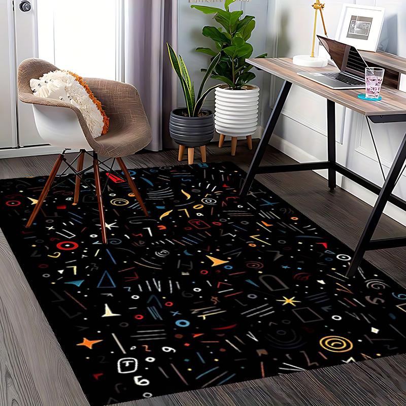 1pc Office Chair Mat with Festive Starry Sky Design - Non-Slip Carpet for Home and Office Use, Suitable for All Seasons.P042