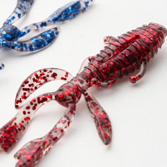 10Pcs Shrimp Soft Bait Fishing Lure Realistic Looking Vibrant Color Streamlined Shape Artificial Shrimp Lure Bait Fishing Gear10[cs