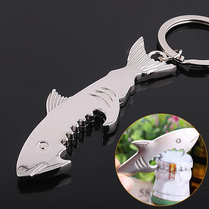 1X Металлический большой акула открывалка для бутылок пива брелок брелок креативный подарок