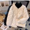 Small Down Cotton Jacket for Women, Light Short Loose New Baseball Jacket for Women