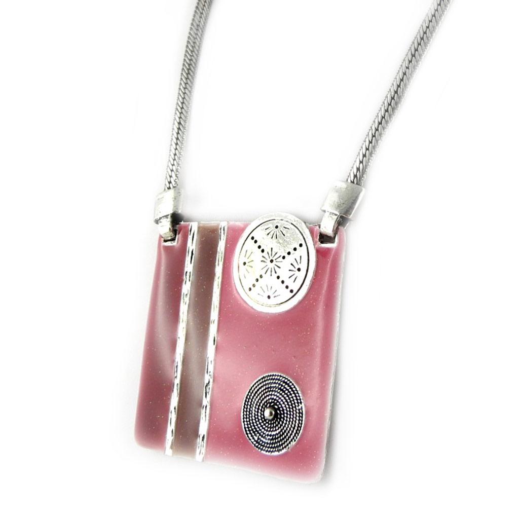 Les Trésors De Lily [D9690] — Дизайнерское колье «Anamaya», розово-фиолетовое.