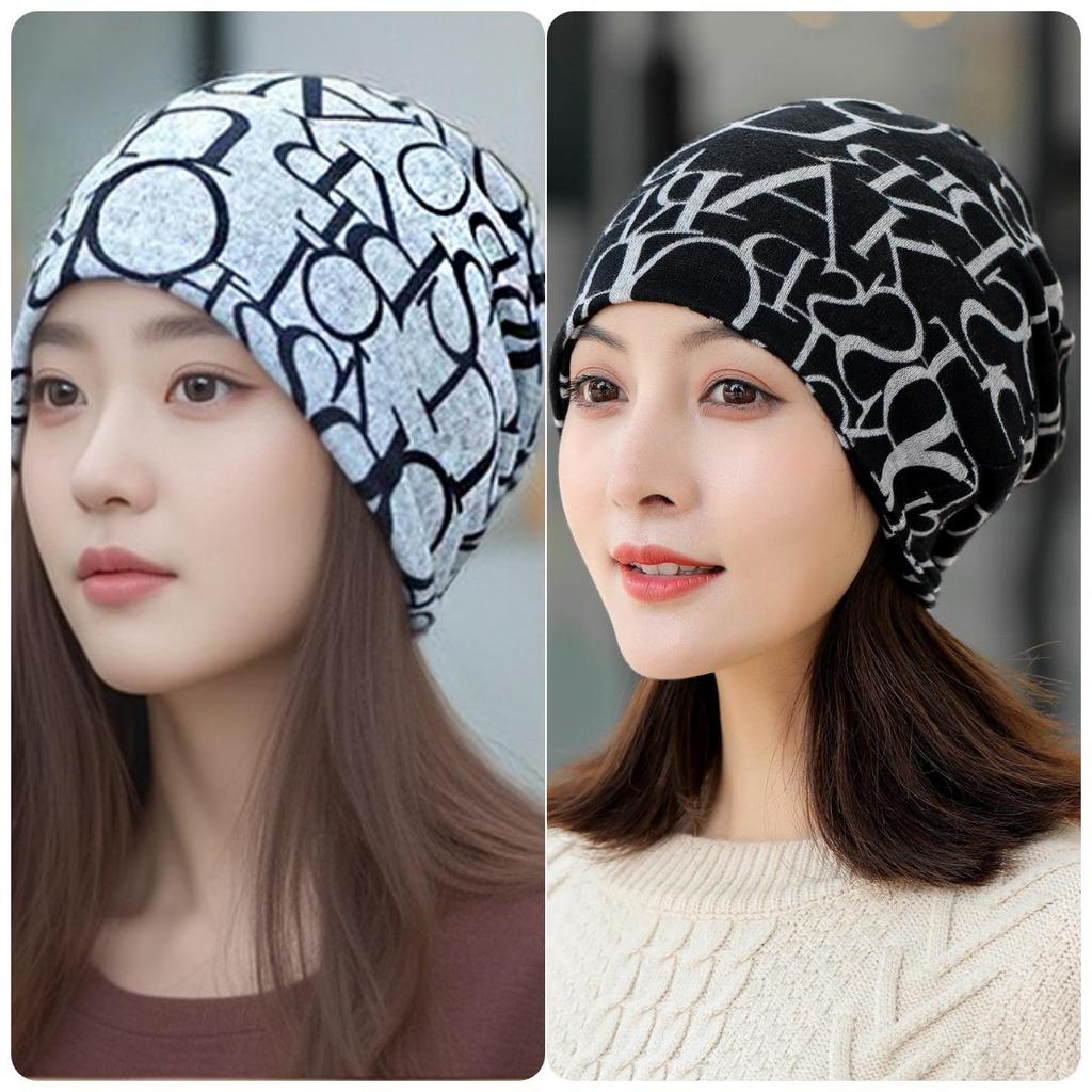 Универсальные корейские женские шапки на осень/зиму: Головной платок, баотоу, пуловер, шейный платок, принт, ворс и защитные уши