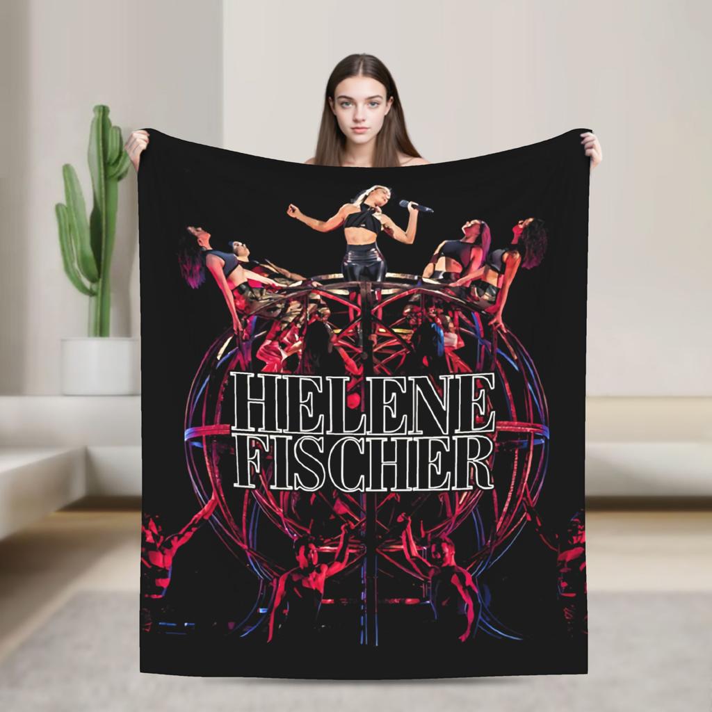 Helene Fischer German Singer Plush Blanket Kids  Flannel Throw Blanket For Living Room Super Soft Design Quality Bedspread