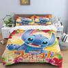 Мультяшный Милый Принт Стича Трехсекционный Комплект Постельного Белья Комплект Пододеяльника С Наволочкой Детский или Взрослый Размер King Queen Full Twin