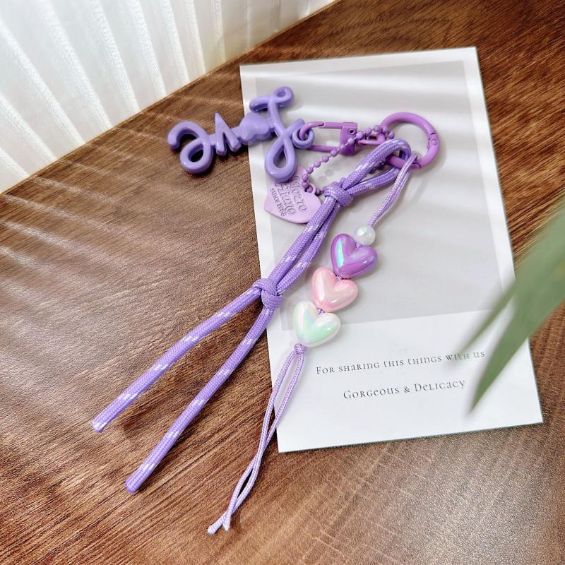 1 шт.   Веревка для плетения бисером в форме сердца, подвеска для мобильного телефона, универсальный шнурок для сумки, брелок для ключей, аксессуары, подарок