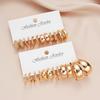 Luxury  Fashion Gold Silver Hoop Earring Set for Women Twist Piercing Retro  Earrings Accessories Jewelry