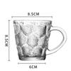 238ml Glass Cup Honeycomb Pattern Cup With/without Handle Small Coffee Mugs Thickened Water Cup Glasses Drinks for Tea Beer Milk