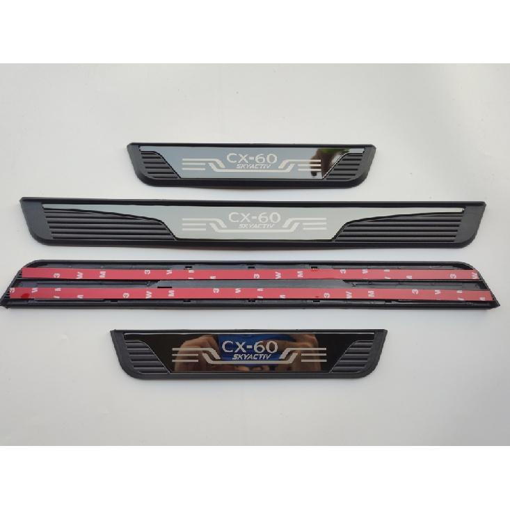 Для Mazda CX60 защита порога автомобильные аксессуары авто порог Накладка наклейки стальная отделка педали стиль 2022 2023