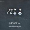 1.0 Пробойник для пирсинга полюса: Бриллиантовый пусет для хряща уха с несъемной застежкой-скруткой