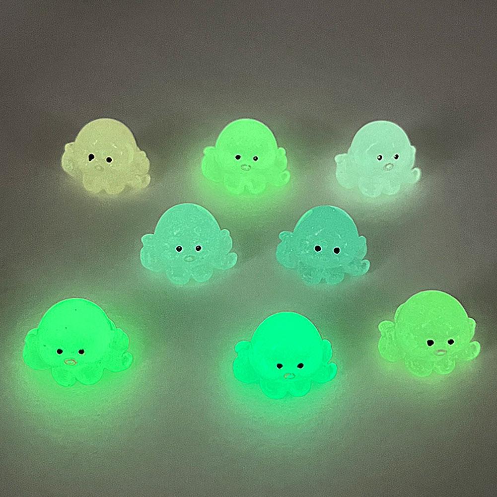 1 шт. Миниатюрный осьминог, светящийся орнамент, миниатюрные фигурки, декор, фея, микро-осьминог, сад, домашний T9J8