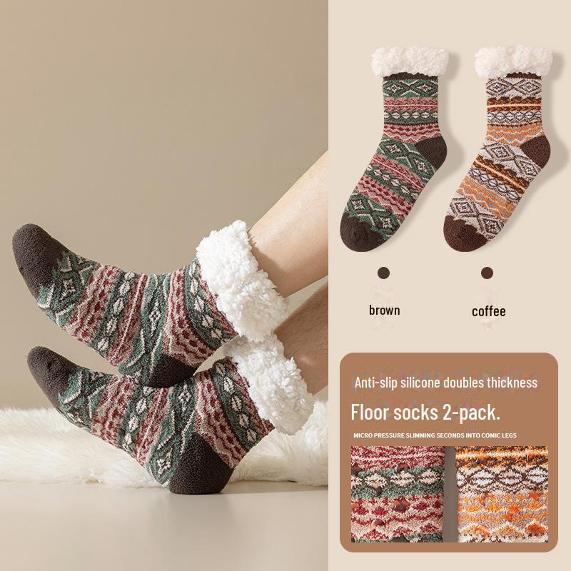 Мужские носки средней длины из овечьей шерсти — толстые, теплые, дышащие, впитывающие пот, идеально подходят для осени и зимы.