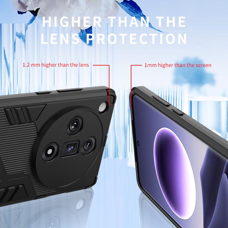 For Oppo Find X7 X6 X5 Pro Lite Ultra Punk Armor Shockproof Bumper Rugged Rubberized PC Fitted Kickstand Case Stand Holder Cover Shell