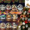 10-Piece Set 2D Flat Victorian Christmas Ball Ornaments Wooden Home Tree Decorations Thanksgiving Gifts Party Decoration Hanging Ornaments