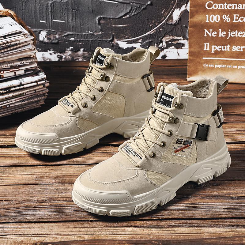 Повседневная обувь Повседневные кроссовки Круглый носок Высокие ботинки Походные ботинки Модная нескользящая обувь Спортивная обувь на платформе Осень и зима Новинка