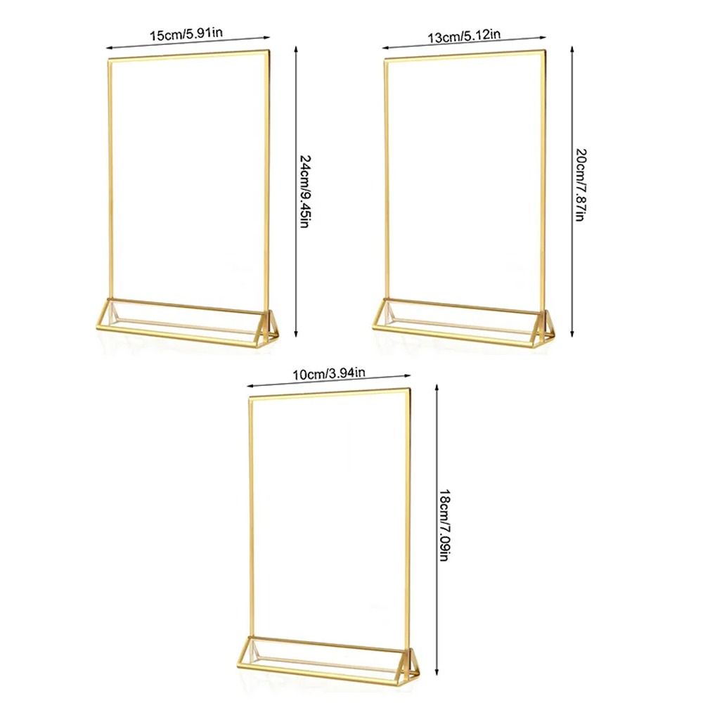 with Base Label Holder Transparent Menu Card Rack Wedding Numbers Stand  Party Wedding Decorations