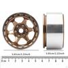 4 Pieces 1.9" Beadlock Wheels, 1/10 RC Wheel Rim Replacements, Metal Hub for SCX10