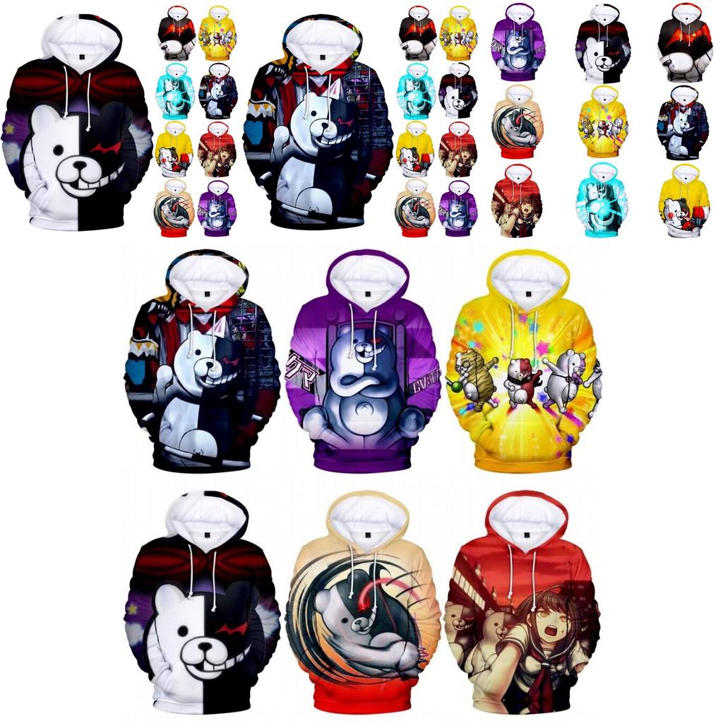 Danganronpa Monokuma Hoodie Extravagantly Soft Unisex Pullover For Anime Fans