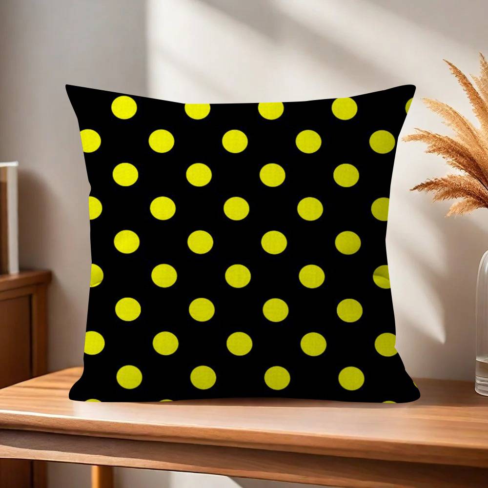 Модная Наволочка с Рисунком в Горошек 45*45 см Чехол для Подушки Декор Наволочка для Домашней Подушки на Диван