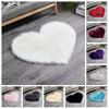 Rug Mat Strong Water Absorption Soft Texture Love Heart Shape Non-slip Acrylic Fluffy Carpet Plush Mats Household Use
