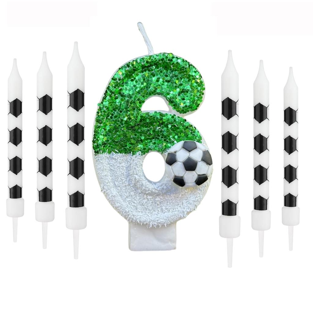 7 шт. свечи с цифрами на день рождения белые футбольные цифры 0-9 свечи на день рождения для топпера для торта для детей взрослых вечеринка юбилейные принадлежности