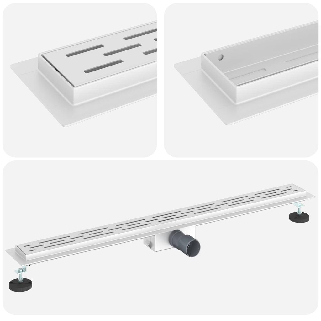 Linear Drain Shower Drain Silver 90 cm Stainless Steel 304