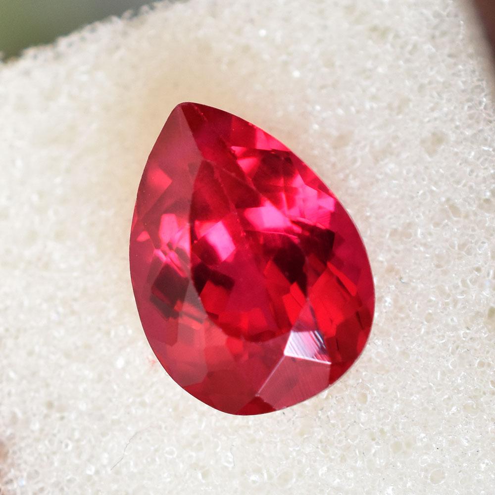Natural Red Ruby Loose Gemstone 13x9mm Pear Shape for Her/Him for Jewelry Making and Gem Collections