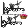 Настенная железная корзина для цветов в европейском стиле для декора гостиной и балкона