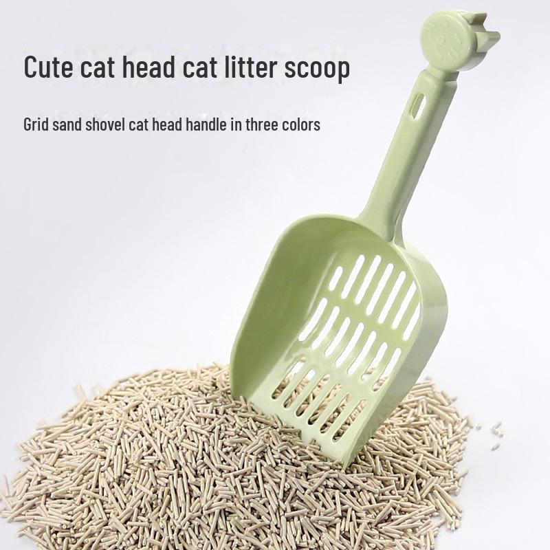 Совок для кошачьего туалета из тофу с тонкой длинной ручкой и маленькими отверстиями