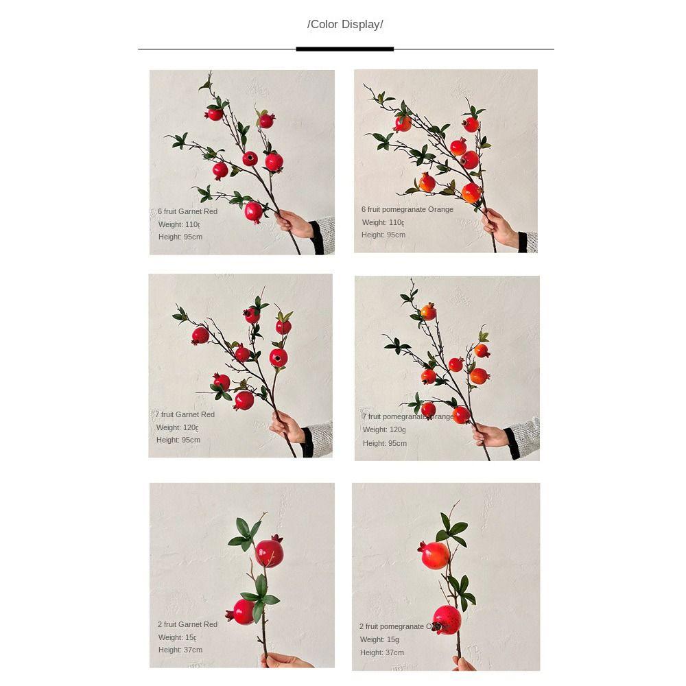 Simulation Artificial Pomegranate Long Branch Artificial Plants Garden Decoration