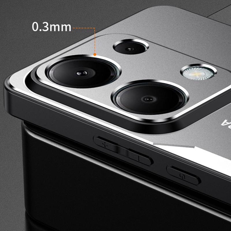 Чехол для Xiaomi Redmi Note 13 Pro 4G/Poco M6 Pro 4G Противоударный Чехол из Алюминиевого Сплава+ТПУ+ПК