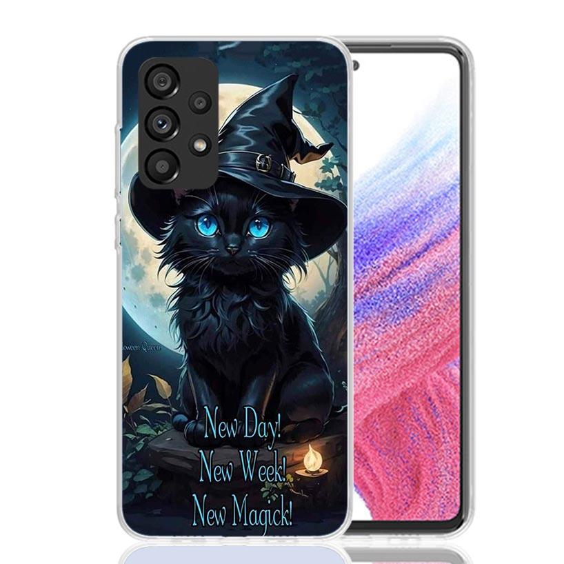 Kitten Cat Christmas Pumpkin Phone Case For Samsung Galaxy A13 A14 A15 A16 A53 A54 A55 A56 A33 A34 A35 A36 A23 A24 A25 A26 A05S