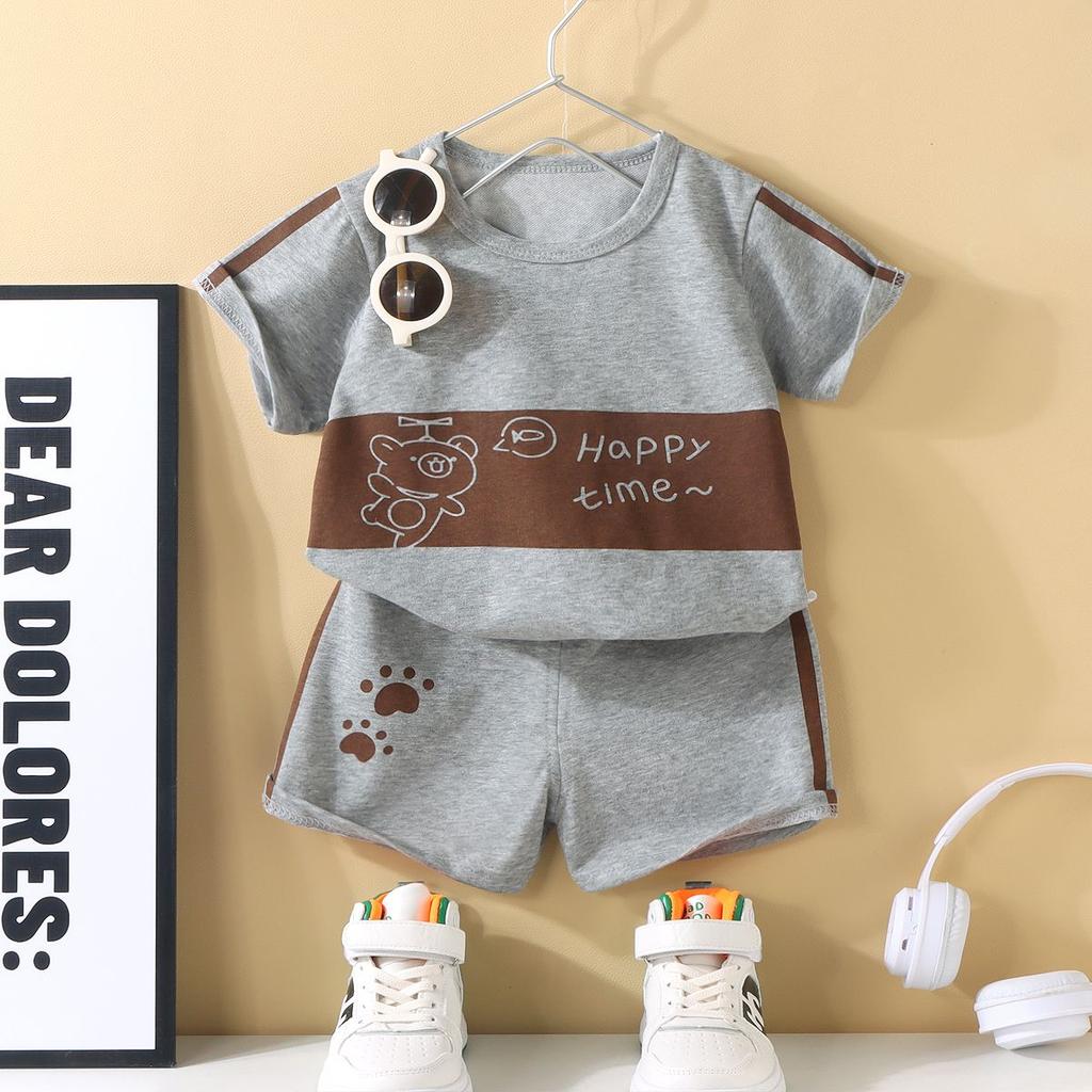 Children's Short Sleeved Set Boys' and Girls' T-shirts Summer Baby Clothes Korean Children's Clothing Trendy Summer Clothes