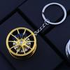 Zinc Zinc Zinc Alloy Wheel Hub Key Chain Rotatable Car Accessories Keychain  Girls Boys