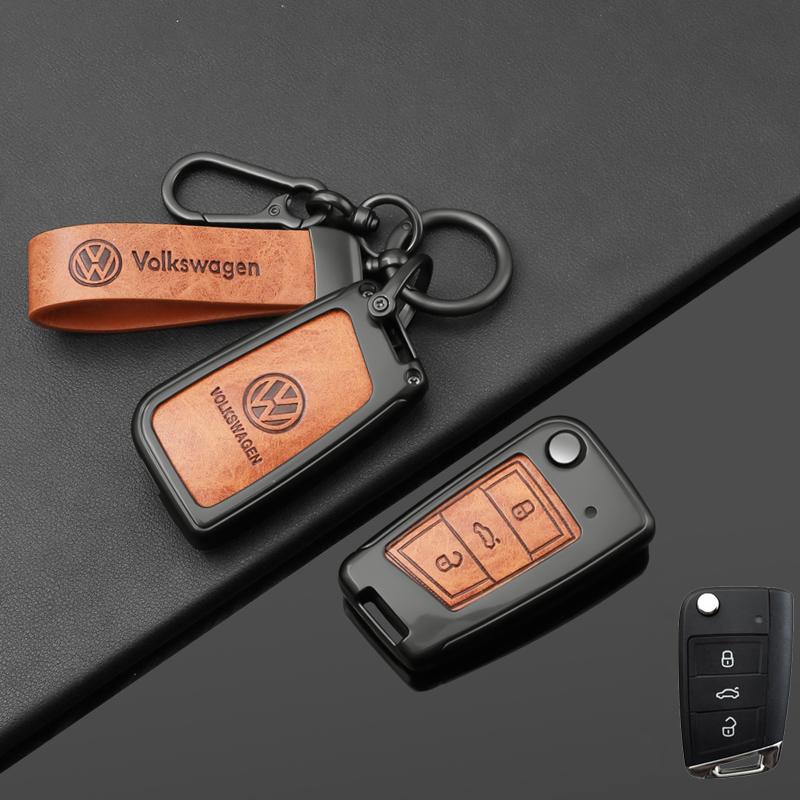 Для VOLKSWAGEN Модный чехол-брелок из цинкового сплава для ключа автомобиля, полный чехол-брелок для VW Volkswagen Golf 7 MK7 Tiguan MK2 Для SEAT Ateca Leon FR 2 I