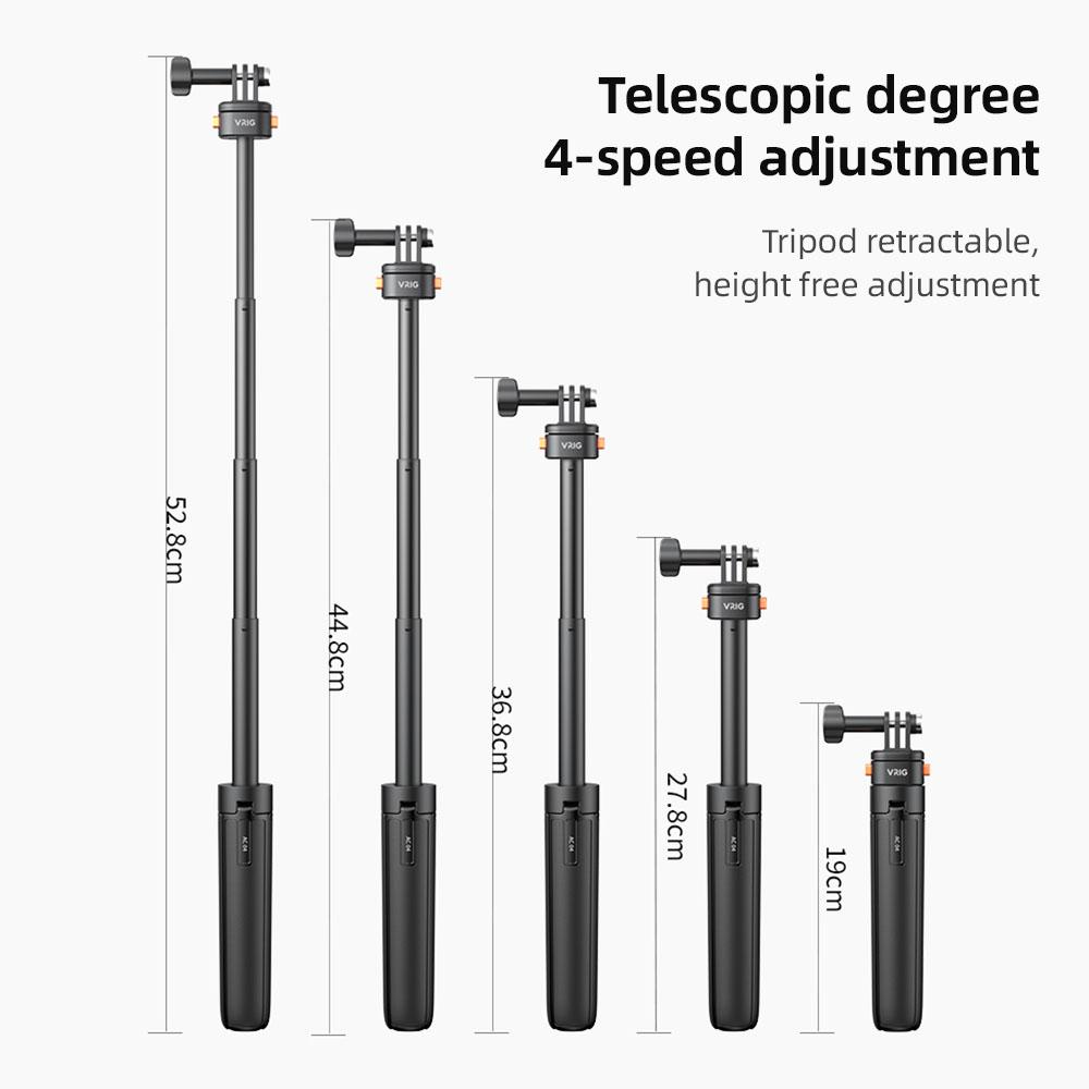 VRIG AC04 Выдвижная селфи-палка-штатив с магнитной быстросъемной головкой Max. 21 дюйм