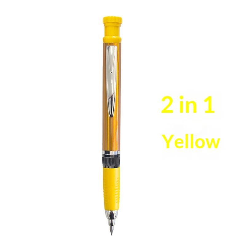 2,8 мм 2-в-1 Деревообрабатывающий механический карандаш со стержнем и встроенной точилкой для глубоких отверстий Плотницкий разметочный карандаш Инструмент